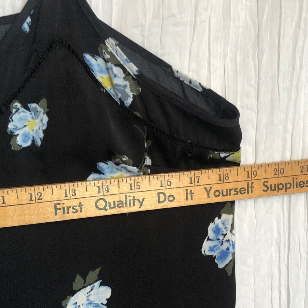 MOSSIMO & YOUNG USA size L black crinkle & floral maxi sun summer dresses - Picture 13 of 15